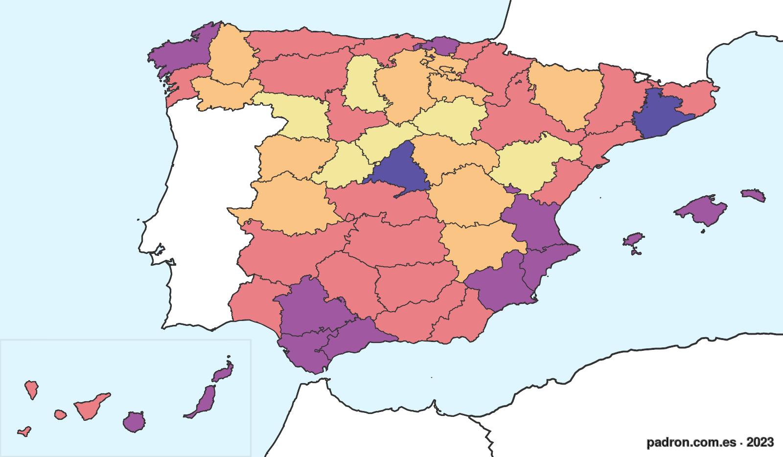 Provincias de España.