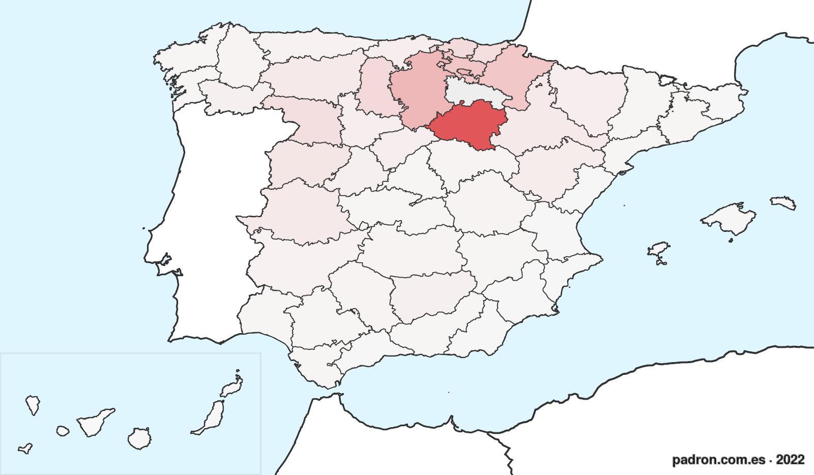 Porcentaje de población de otras provincias en La Rioja