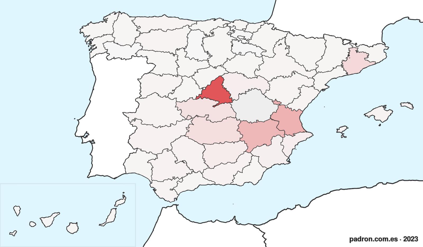 Población por provincia de origen en Cuenca