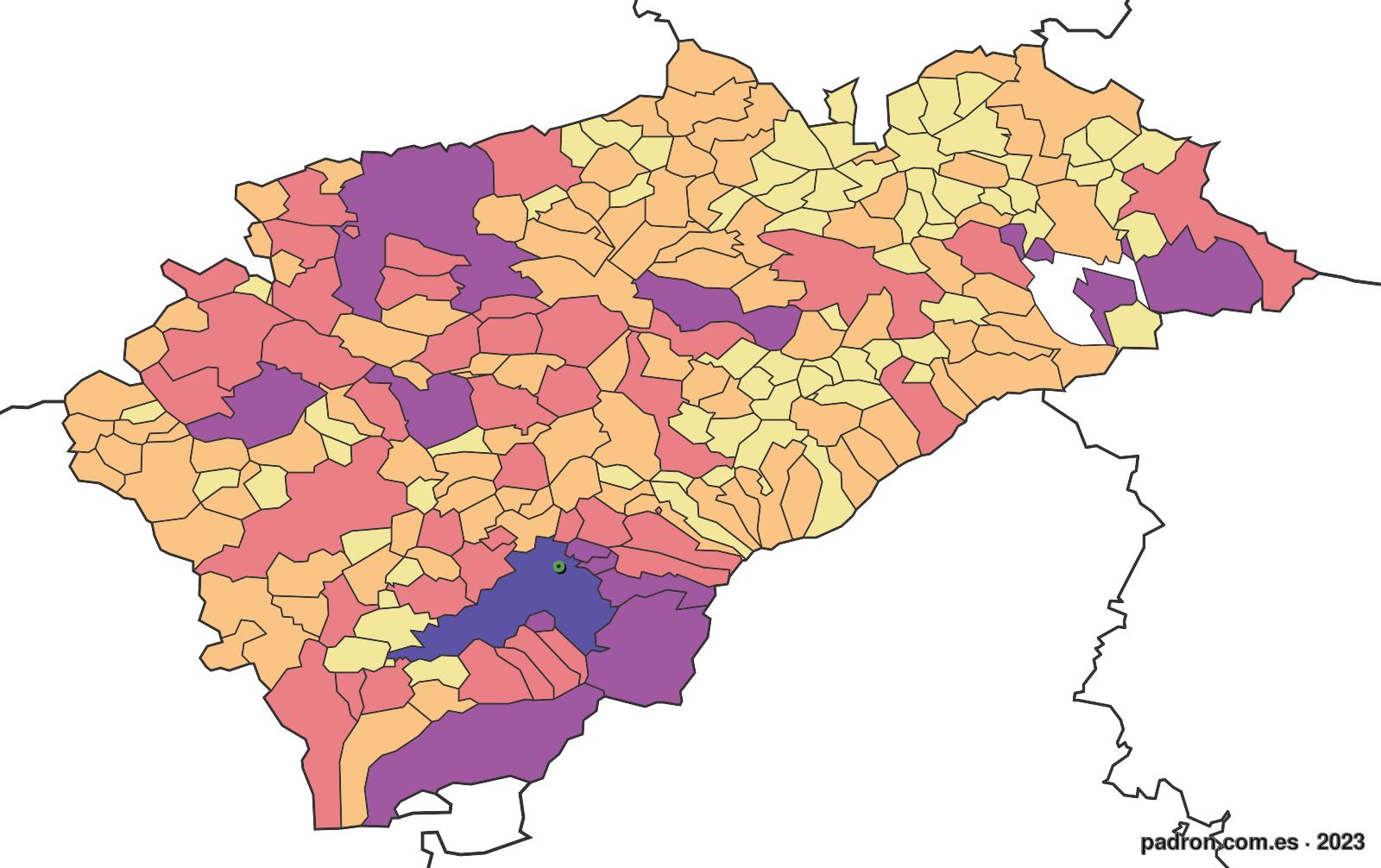 Población por municipios.